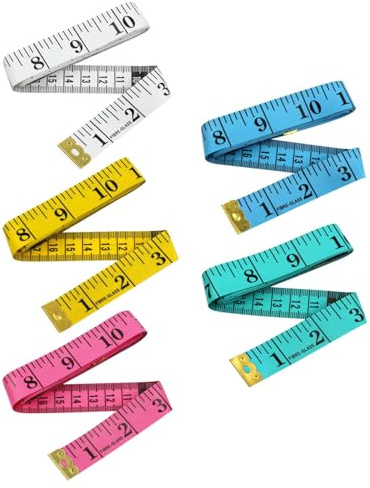 KEMUZ 5Pcs Mètres à Ruban de Couture, Mètres À Ruban Pour Couturier Double Face, 150cm Doux Mètre Ruban de Mesure pour le Corps Rubans à Mesurer Couture pour Couturière