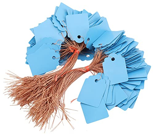 Segnalino di Etichetta Floreale Sospesa, Tag del Nome del Seme Sospeso in PVC, 200 Etichette di Semi Piante Sospese con Etichette Bianche, Blu e Gialle per l'etichettatura delle Piante, per (BLUE)