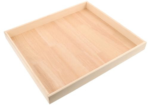 WOONEKY Boys and Girls Wooden Tray Sandbox for Toddlers Home Classroom Use Writing Letters Storage Container Bedroom Outdoor Toy Box