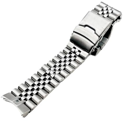 MCNVNEFSAW 44 mm King Samurai-klocka med boett och 22 Samurai-armband, for for NH34, NH35, NH36-urverk, genomskinlig baksida av Samurai-klockan klockfodral(01 Watch Strap,Mineral glass Case)