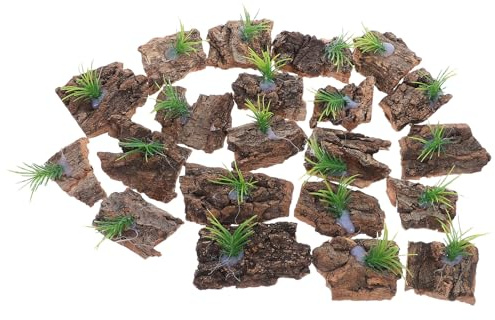DIYEAH 20 Pièces D’Écorce Naturelle de Liège pour Terrarium à Reptiles Fond Décoratif pour Lézards Serpents et Tortues Substrat Écologique sans Produit Chimique Décoration Solide