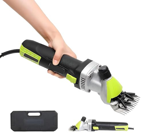 ORIDLECTAL Tondeuse Cheval 850W 110V/220V en Option, Tondeuse Mouton Électrique 850W, Vitesse 2400 TR/Min, 6 Vitesses, Tondeuse Chevaux Facile à Entretenir, EU Plug 110V