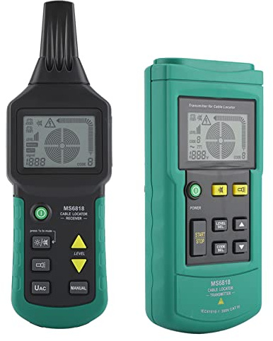 Haofy Tester per Rilevatori di Tubi Durevole per Localizzatore di Cavi, Funzione di Autoispezione, Funzione di Silenziamento, Localizzatore di Cavi Portatile per Tecnici e Proprietari di Box/Cover