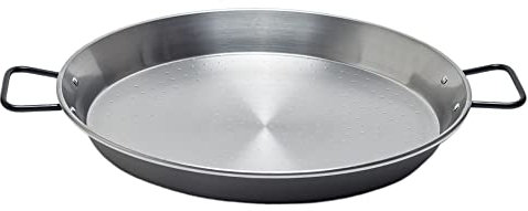 Garcima Poêle à Paella en Acier Poli, Gris, 50 cm, Lot de 6