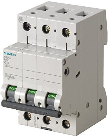 Siemens 5sl4 – Leitungsschutzschalter 10 kA curva-d 3-polig 16 A 70 mm