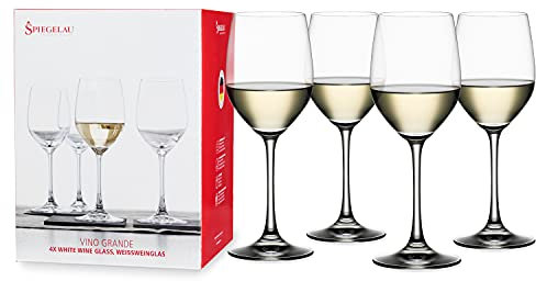 Spiegelau Weißweingläser 340 ml, 4 Stück, Vino Grande, 4510272, Weingläser aus Kristallglas, Weißwein Gläser spülmaschinenfest
