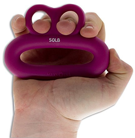 AFH Webshop Handtrainer und Fingertrainer | Smiley | 4 Verschiedene Widerstände (Burgund = sehr stark)