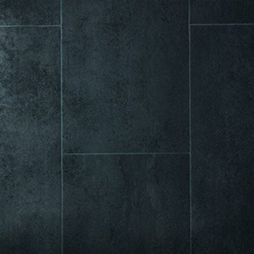 livingfloor® PVC Bodenbelag Fliese Anthrazit 2m Breite, Länge variabel Meterware, Größe:5.00x2.00 m