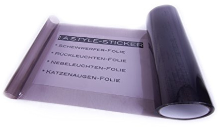 Folie Hell-Schwarz 200 x 30cm Scheinwerfer, Rückleuchten Folierung abdunkeln Wasser und UV-Beständig