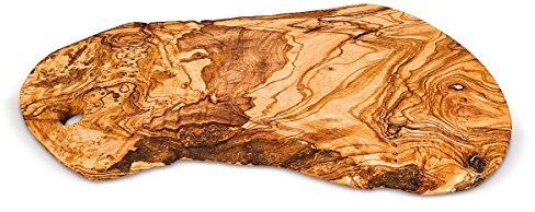 TAGLIERE forma irregolare in legno d'olivo cm 42x23x2.4