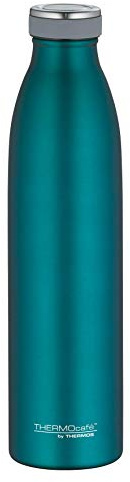 ThermoCafé drinking bottle, insulated water bottle, insulated bottle, thermos flask, Stainless Steel, Mat Teal, 0,75 l