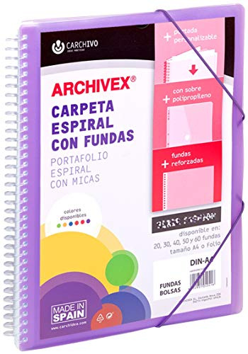 ArchIVEX Schnellhefter mit Spiralbindung, PP, A4, 30 F, Violett