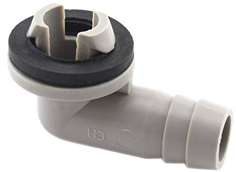 SDTC Tech Air Conditioner AC Drain Hose Elbow Connector Fitting Condensate Draining Adapter Part with Rubber Ring, 3/5 Inch(15mm)