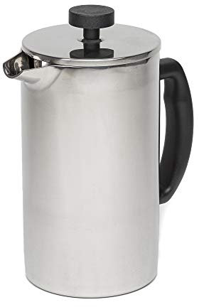 Primula Lexington - Cafetera de prensa francesa aislada de acero inoxidable de doble pared sellada al vacío, filtración sin molidos, 8 tazas