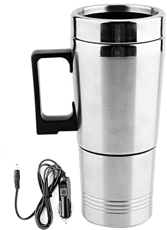EUNEWR 300ml Electric Car Travel Kettle 12v Fast Boiler for Tea Coffee Water Stainless Steel Kettle Auto Shut Off Car Water Heater Bottle