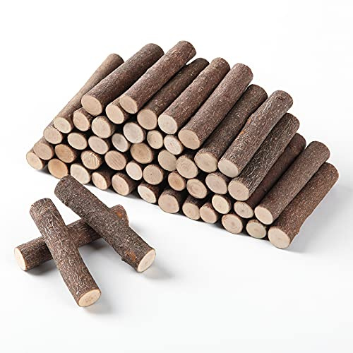 LAZACA Holzstäbchen, Zweige, Handwerk, Baumrinde, Holzstiele, DIY, rustikale Heimdekoration, Vasenfüller, lose Teile, Spielmaterialien, 5 cm/40 Stück