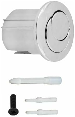 YUCKMZ Dual Flush Push Button Threaded Push Rods Short Body D2D Chrome Compatible With AH0001800R D2D Toilet Flush Push Button