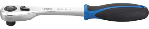 Fervi CRICCHETTO ERGONOMICO ATTACCO DA 1/4” LUNGHEZZA mm 145 IN ACCIAIO CROMO-VANADIO G090/1/4