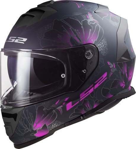 LS2, Integraler Motorradhelm STORM II BURST Matt Black Pink, M