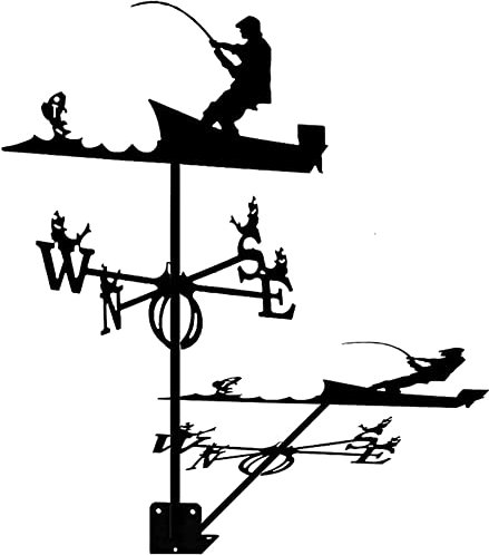 Girouette de Jardinier en métal, girouette Noire Vintage, indicateur de Direction du Vent Durable pour l'extérieur, Toit de Jardin, décoration de Paddock