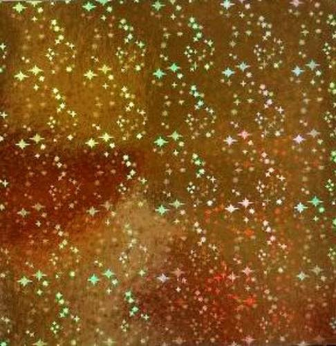 Faltpapier Holografie Gold, 32 Blatt, 15x15cm 110g/m2
