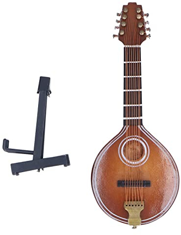 Mini Modèle D'instrument De Mandoline, Modèle De Mandoline à 8 Cordes Fait à la Main Avec Support, Instrument De Musique Miniature Pour Cadeaux, Décoration de la Maison