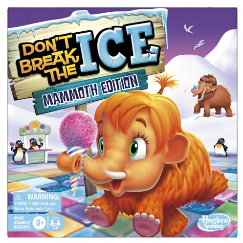 Hasbro Gaming Don’t Break The Ice Mammoth Edition Board Game | Ages 3 and Up | 2 to 4 Players | Preschool and Kids Games | Easter Gifts for Boys and Girls (Amazon Exclusive)