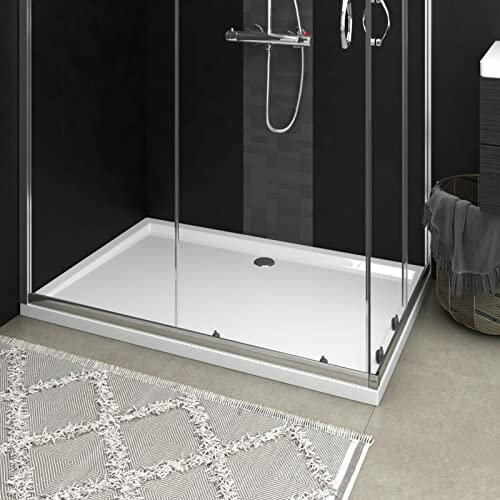 LAPOOH Plato de Ducha, Cabina De Ducha, Borde Plato Ducha, Mampara Plato De Ducha, Antideslizante Ducha, Rectangular ABS 80x120 cm