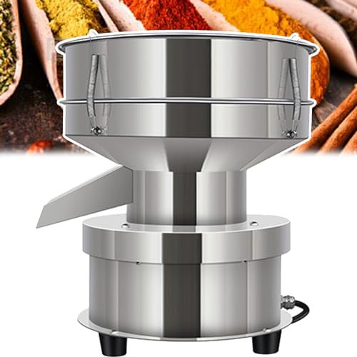 ExoticaBlend Automatisches Pulversieb, Lebensmittelechter Edelstahl, Elektrisches Sieb, Schüttelsieb, Siebmaschine mit 60 Maschen, Vibrationssiebmaschine,60Mesh
