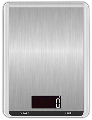 Bilancia Da Cucina Digitale, Bilancia Per Alimenti Elettronica Professionale Pesatura Intelligente Ad Alta Precisione In Acciaio Inossidabile, Display Lcd Con Funzione Tara, Design,Whitte-10kg / 1g