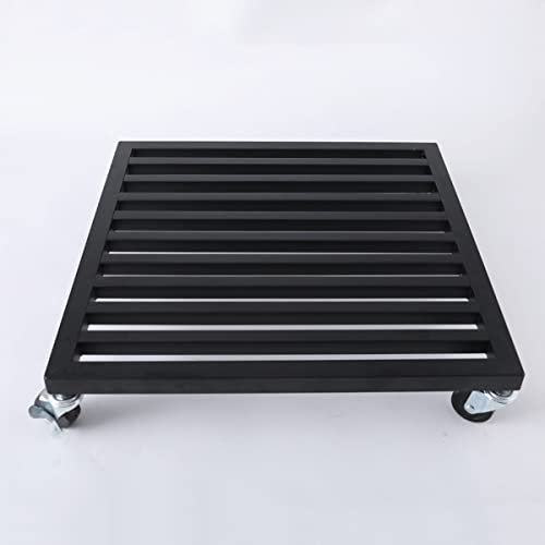 MYVVKIA Pflanzenständer aus Metall, quadratisch, aus Eisen, mit Rädern, Blumentopf-Tablett, Pflanzwagen, Untersetzer, bewegliches Tablett, Garten-Blumentopf-Untersetzer, Paletten