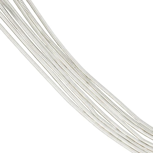 BENECREAT 40 Gramm Französisch Metall Draht, 1mm/18 Guage Stickerei Material Draht, Licht Silber Runde Kupfer Französisch metallischen Draht für Stickerei Sicken Schmuckherstellung