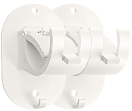 Soportes para barra de cortina, clips para barra de cortina, barra transversal para puerta, ganchos de pared ajustables, clips de soporte adhesivos, accesorios para barra de cortina para sala de estar