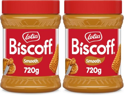Biscoff - Sweet spread - Smooth - Caramelised biscuit flavour - Vegan - Nut free - No colours or added flavours - Plastic Jar - 720g (Pack of 2)