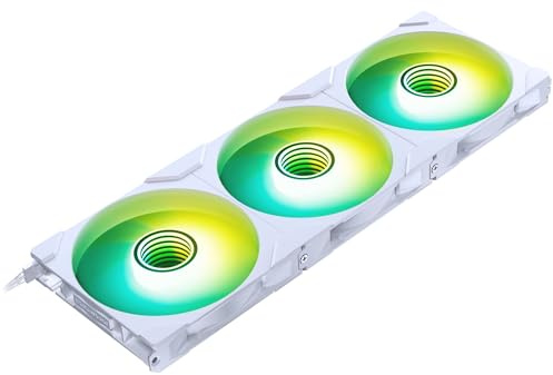 PHANTEKS M25 Gen2 PC Fan 140mm RGB 3-Pack – Reverse Blade Gaming PC Fan White | PWM Fan - up to 1,800 RPM - Modular System - High Airflow - Low Vibration - Quiet