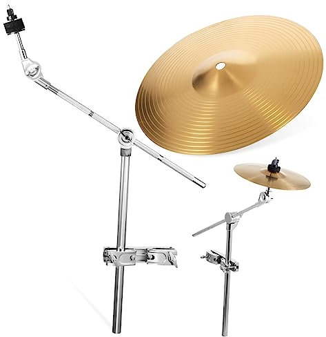 SWOOMEY Splash-becken Mit Ständer Dämpfendes Schlagzeugbecken Für Übung Verstellbarer Boom-ständer Für Schlagzeug-sets Für Anfänger Und Profis Kompatibel Mit