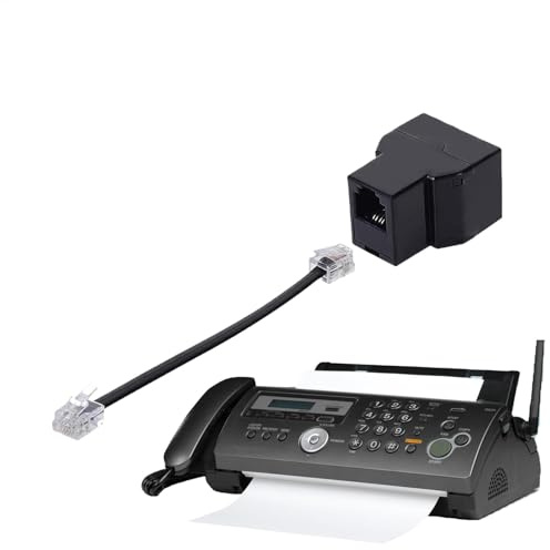 Genérico Telefonsplitter zur festen Befestigung, 2-Wege-Splitter-Konverter, Telefonkabel-Splitter-Konverter für Telefon, Faxgerät, Modem, DSL-Geräte