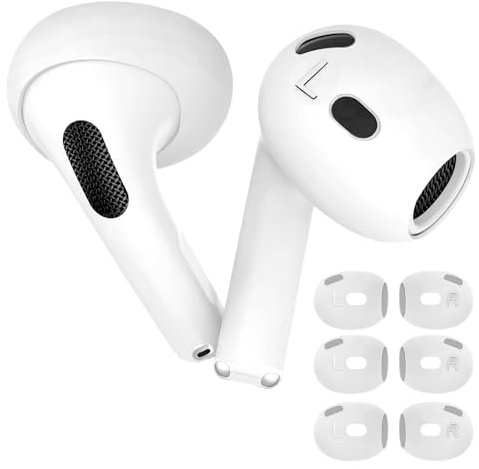 3 Pairs Anti-Slip Ear Tips for AirPods 4, Soft Silicone Earbud Covers for Secure Grip Comfort Scratch-Resistant Sport Ear Tips Accessories Compatible with Apple AirPods 4th Gen