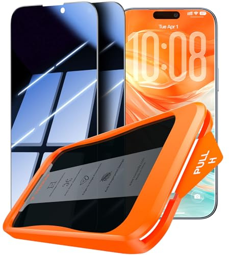 TORRAS für iPhone 14 Pro Max für Panzerglas 9H+ Sichtschutz, 2 Stück | Stoßfeste Anti-Spy Schutzfolie [Full Screen] für iPhone 14 Pro Max, Kratzfest ,Anti-Fingerabdruck, Auto-Montage,0 Blasen