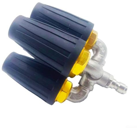 turbo-düse für hochdruckreiniger Rotierende 4-in-1 Düse Hochdruckreiniger Zubehör Waschmaschine Befestigung für Patio Auto Rampe Reinigung (schwarz)