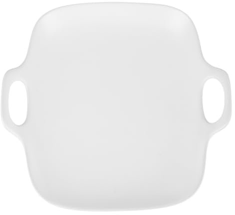 Mikinona Plato Llano Con Esmalte Mate De Plato Para Tartas Con Doble Asa Bandeja De Porcelana Para Servir Frutas y Alimentos La Cocina Del Hogar