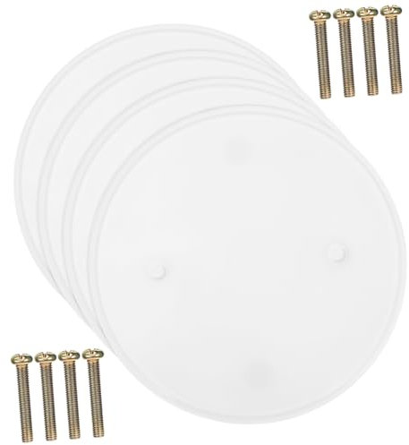 Gadpiparty 4pcs Round Ceiling Blank Cover Plate Plastic Electrical Wall Plate for Covering Holes Flat Cap for Junction Boxes Suitable for Home and Office Use