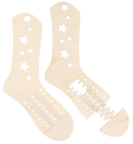 Angoily Sockenschablone Strickhilfe 2 Stück Stabile Sockenhalter für Korrekte Form Glatte Kanten zum Stricken und Ausstellen