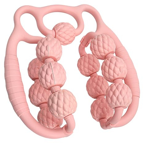 Rodillo Masaje Muscular Ruedas Reversibles De Doble Fila Rulo Masaje Muscular Pp Antideslizante Masajeador Cuello Para Aliviar La Fatiga Y El Dolor, Y Modelar El Cuerpo Localmente