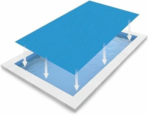 ZBORAVPIX Cubierta de Piscina， Cubierta de Piscina for Piscinas elevadas con Estructura de Aluminio y Aislamiento de Burbujas, Color Azul, Varios tamaños(1mx2m(3ftx6ft))