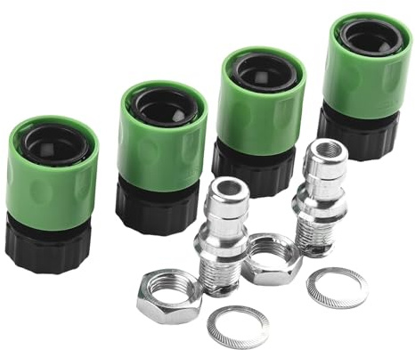 MonoSora Kit di lavaggio per tosaerba con adattatore Quick Connect per tosaerba, decespugliatori, spazzaneve, include 4 connettori, 2 ugelli in acciaio, 2 lame in acciaio inox, 2 dadi