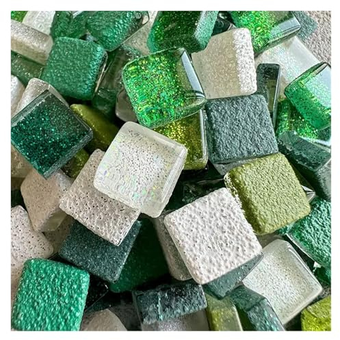 Gemischte Kristall-Mosaik-Glasfliesen, 100 Pcs Multicolor Glitter Glass Mosaic Stones Tiles Pebbles For DIY Crafts 100g(Mix1)