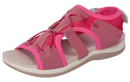 ARGELAN Sandali da donna senza lacci, comodi, con punta aperta, supporto per arco plantare, comodi, leggeri, estivi, camminate, trekking, estate, spiaggia, Rosso, 40 EU