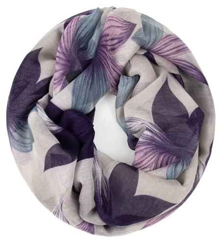 Gloop Damen Schal leichter Langschal Loop Schlauchschal Tuch Viele Farben