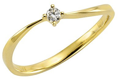 Orolino Damen Ring 585/- Gold Glänzend Brillant gelb 0,07ct. 067370097-1
